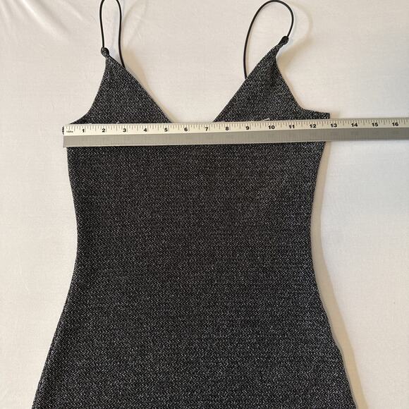 H&M Divided Women’s 0 Sexy Party Metallic Sparkle Bodycon Mini Dress Occasion - Picture 4 of 13